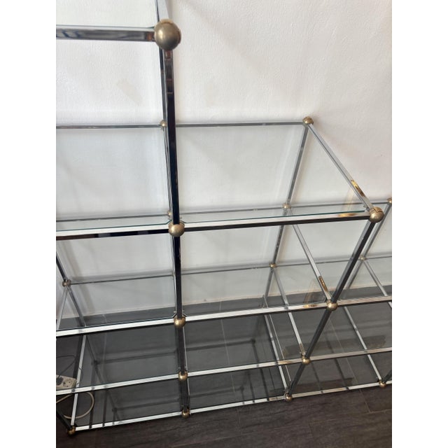 Vintage Glass Shelving Unit, 1980s For Sale - Image 3 of 10