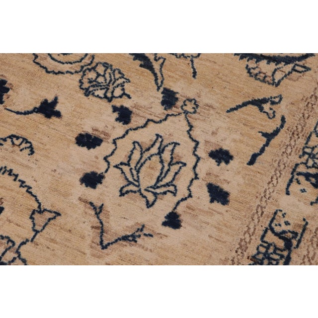 Oriental Ziegler Brown Tan Hand-Knotted Wool Rug - 12'3'' X 17'10'' For Sale - Image 4 of 8