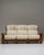 Wood 1970s French Chestnut Brown Brutalist Oak Upholstered Sofa For Sale - Image 7 of 15