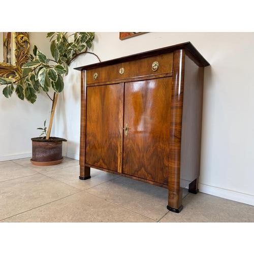 Biedermeier Trumeau Style Buffet in Walnut, 1970s For Sale - Image 6 of 11