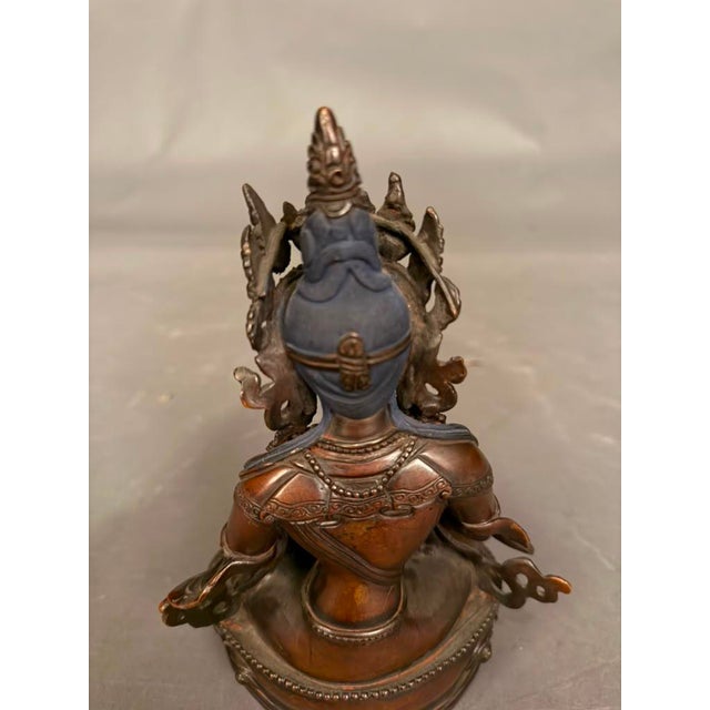 Bronze Statue of Buddha, Vintage For Sale - Image 4 of 14