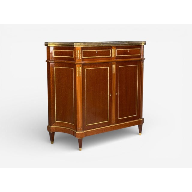 Maison Jansen, Russian Neoclassical Style, Large Cabinets, Mahogany, Bronze For Sale In New York - Image 6 of 9