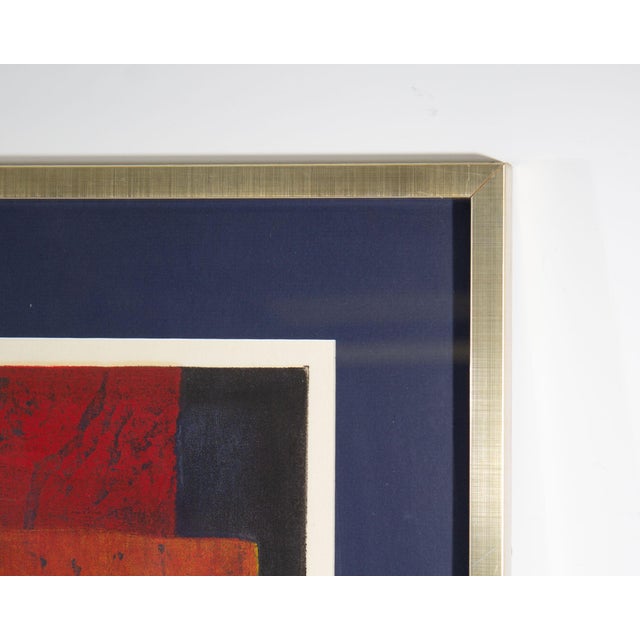 Paper 1972 “Evidence of Fort” Woodblock Print by Hiroyuki Tajima For Sale - Image 7 of 10