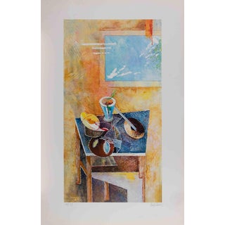 Mariangelo Zappitelli, Still Life, Lithograph, 1980s For Sale