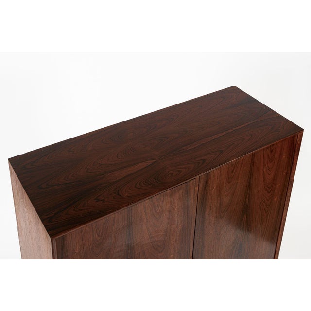 1960s Mid Century Swedish Modern Tall Rosewood Cabinet For Sale - Image 9 of 12
