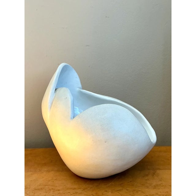 Early 21st Century Vintage White Ceramic Sculptural Bowl For Sale - Image 5 of 12