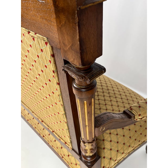 19th-Century Italian Renaissance Revival Carved & Gilt 3-Piece Parlor Suite – Settee & Armchairs For Sale - Image 14 of 18