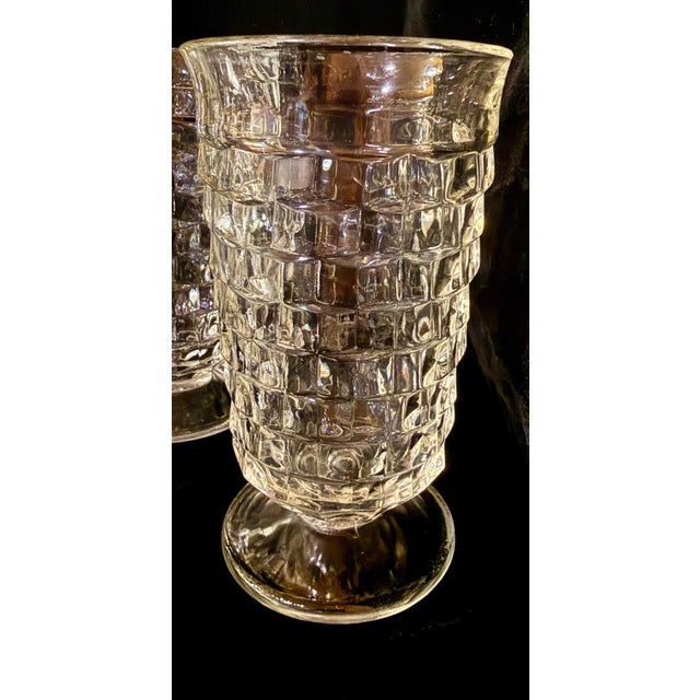 Mid-Century Modern Mid 20th Century Indiana Glass Colony Whitehall Cubist Glasses - Set of 11 For Sale - Image 3 of 12