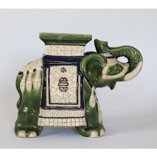 Figurative Vintage Elephant Garden Stool For Sale - Image 3 of 17