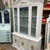 Vintage Two Piece Glass Front China Cabinet in White For Sale - Image 12 of 12