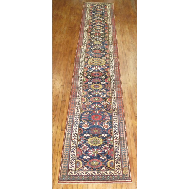 Varamin Northwest Antique Persian Runner For Sale - Image 17 of 18