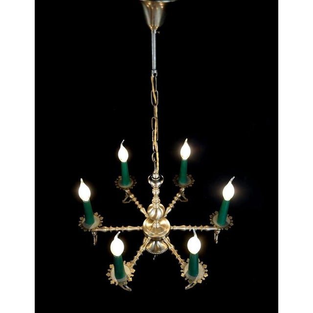 Neo-Renaissance Six-Arm Chandelier For Sale - Image 4 of 5