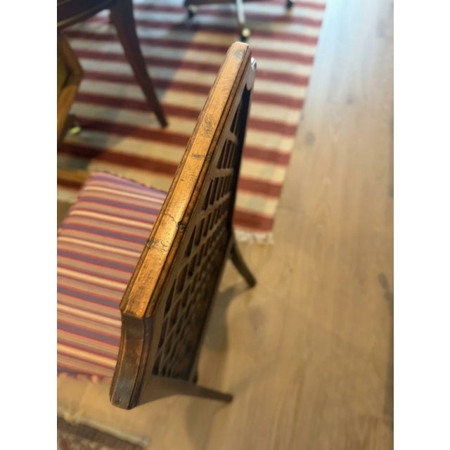 Vintage Lattice Back Dining Chair- Sold in Pairs For Sale In Los Angeles - Image 6 of 6