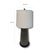 This modern table lamp is one of a kind. It has a black base with silver polished accents. Minimalistic and trendy adds...
