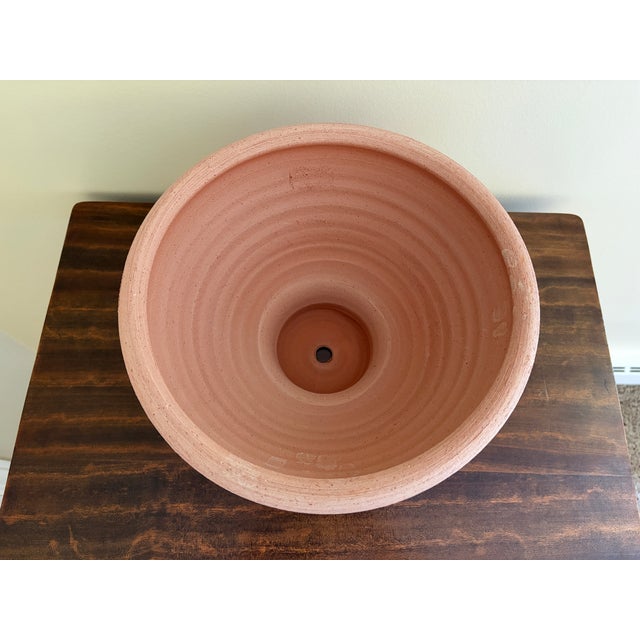 Antonini Italian Terracotta Fleur-De-Lis Footed Planter For Sale - Image 9 of 10