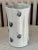 1990s Tall Folk Art Berry Scalloped Pottery Vase, Signed For Sale - Image 4 of 10