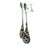 Italian 14k White Gold Diamond & Multicolor Sapphire Drop Earrings, A Pair For Sale - Image 9 of 14