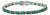 Regal 12 Ct Emerald & Diamond Line Tennis Bracelet in 925 Sterling Silver, 7 Inch For Sale
