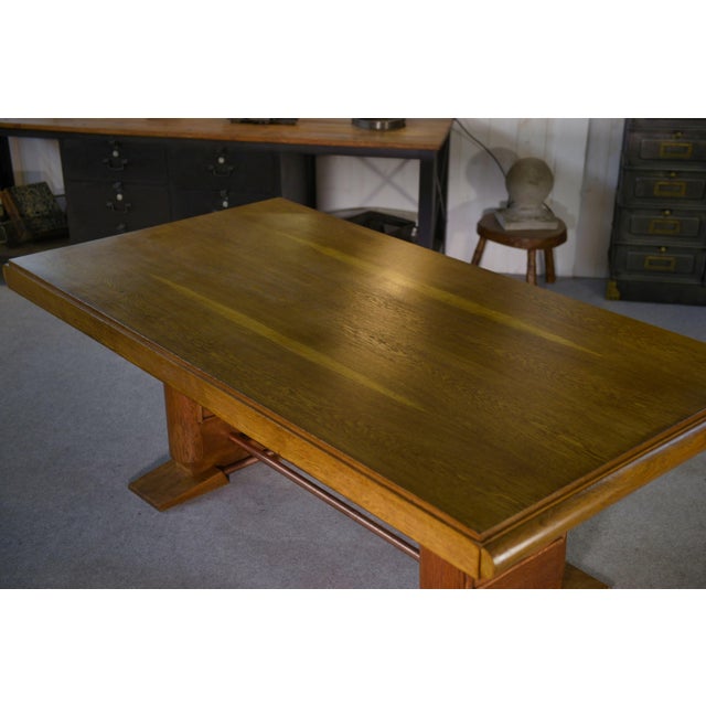 Vintage Oak Table, 1940s For Sale - Image 4 of 13