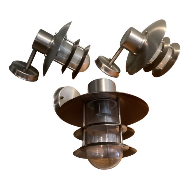 Garden Wall Lights, 1980, Set of 3 For Sale