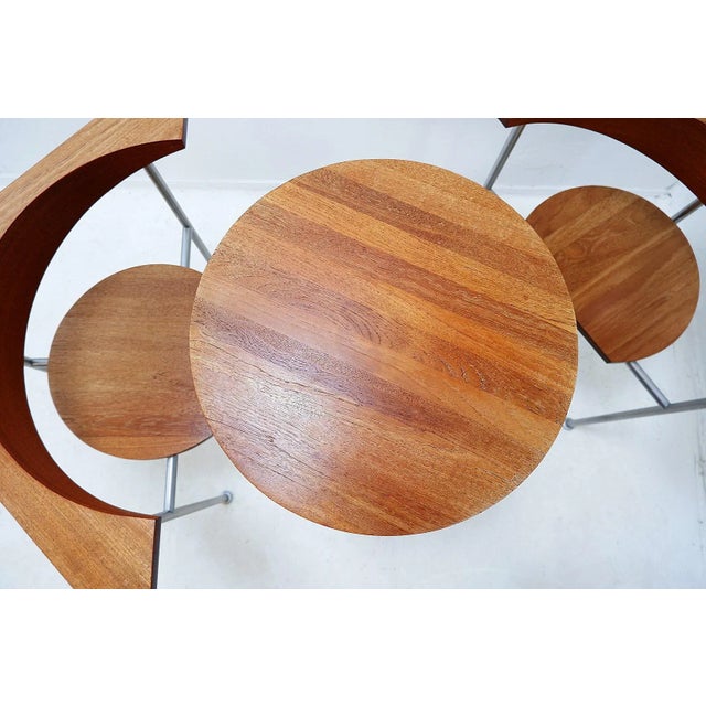 Tea for Two Bistro Set by by Chung Myungchul for Lister Lutyens, 1990s, Set of 3 For Sale - Image 4 of 16