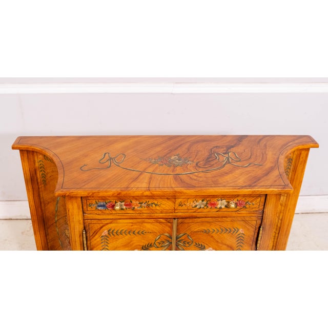 Adams Style Paint Decorated 2 Door Server Commode For Sale - Image 12 of 18