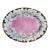 Vintage Fornasetti Style Pink Splatter Luster Platter For Sale