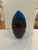 1990s Peter VanderLaan Cobalt Blue Sculptural Studio Art Glass Vase For Sale - Image 5 of 9