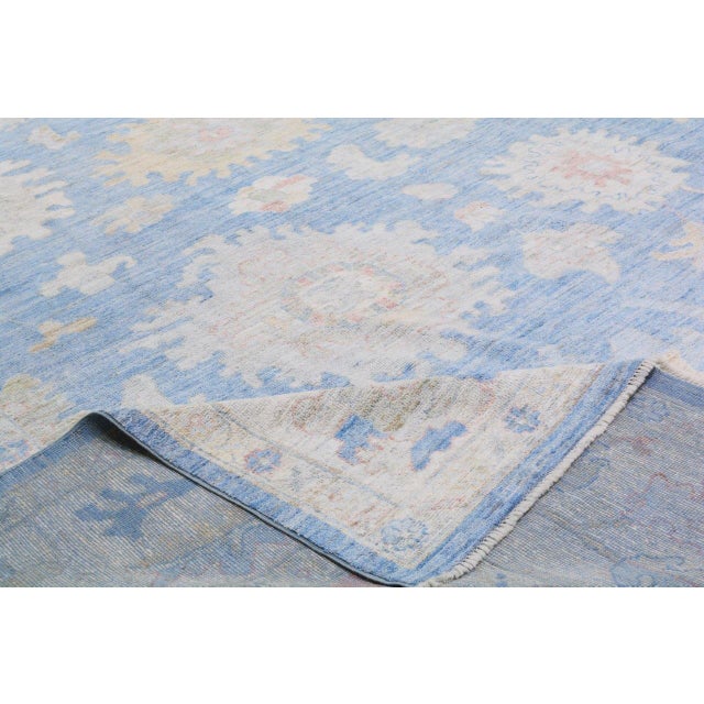 Vintage Turkish Anatolian Hand Knotted Organic Wool Fine Weave Rug,12'4"X15'2" For Sale In New York - Image 6 of 6