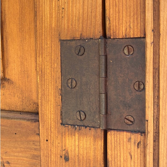 Late 19th Century Pine One Door Hanging Cupboard. For Sale - Image 5 of 14