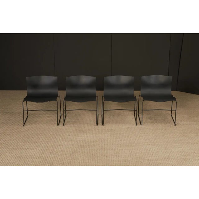 Mid-Century Modern Massimo Vignelli for Knoll Intl 'Handkerchief' Stacking Chairs, Signed, 19 Avail For Sale - Image 3 of 17