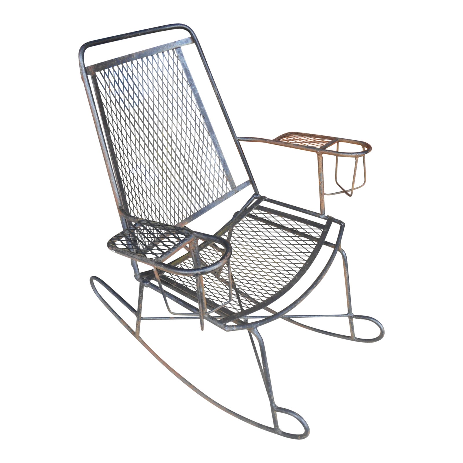 1960s Antique Wrought Iron Wire Children's Rocking Chair ... (1600 x 1600 Pixel)
