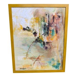 1976 Sylvia Bank Abstract Expressionist Painting For Sale