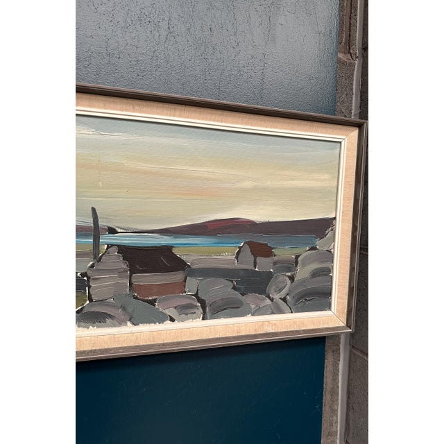 Bo Sjöberg, Coastal Village, 1960s, Oil on Canvas, Framed For Sale - Image 6 of 14