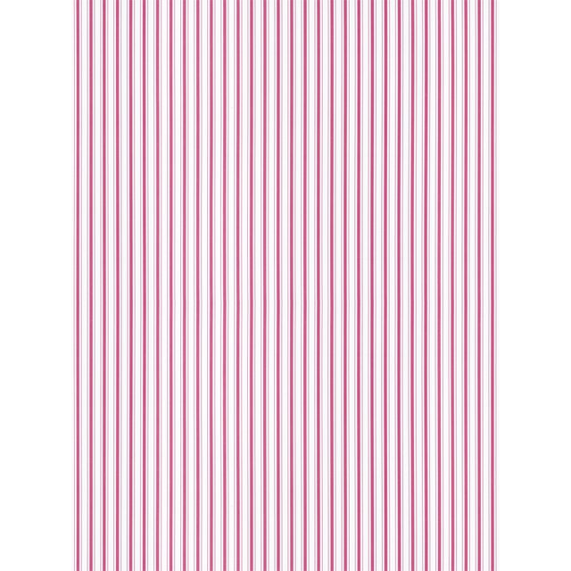 Sample - The House of Scalamandré Johnson Stripe Wallpaper, Raspberry For Sale