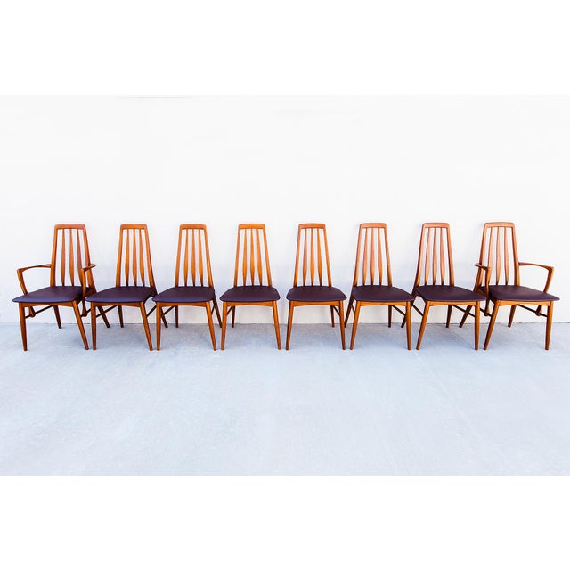 Mid-Century Modern Restored Danish Modern Solid Teak "Eva" Dining Chairs by Niels Koefoed For Sale - Image 3 of 15
