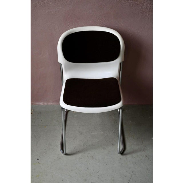 1980s Space Age Model SM400K Chairs in Plastic and Chrome by Gerd Lange for Drabert, West Germany, 1980s, Set of 6 For Sale - Image 5 of 15