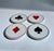 Vintage Modern "Ace" Ceramic Coasters, Set of 4 For Sale In New York - Image 6 of 17