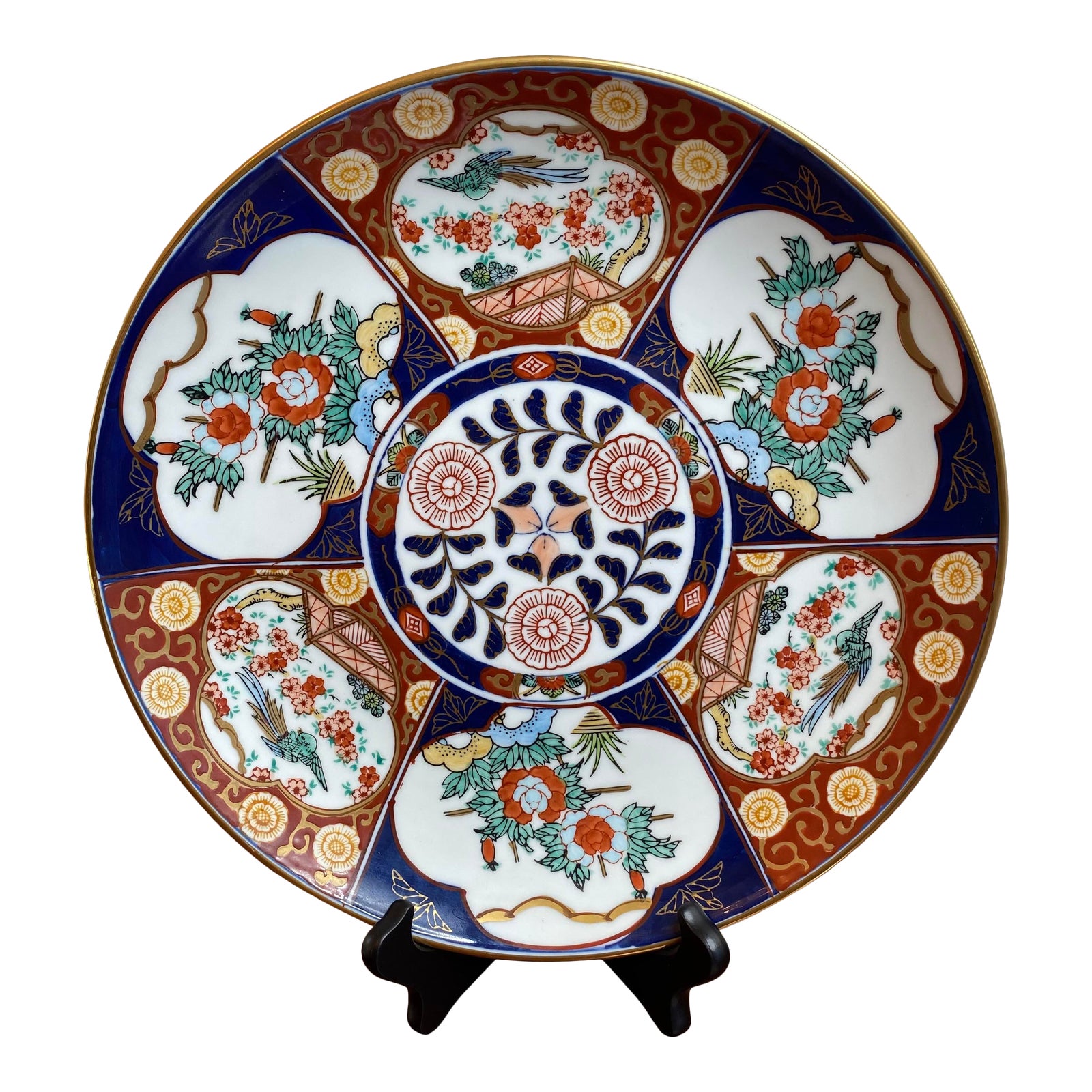 1970s Arita Imari Hand Painted Japanese Decorative Charger Plate Chairish
