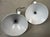 Vintage White Metal Pendant Lamps, 1980s, Set of 2 For Sale - Image 12 of 13