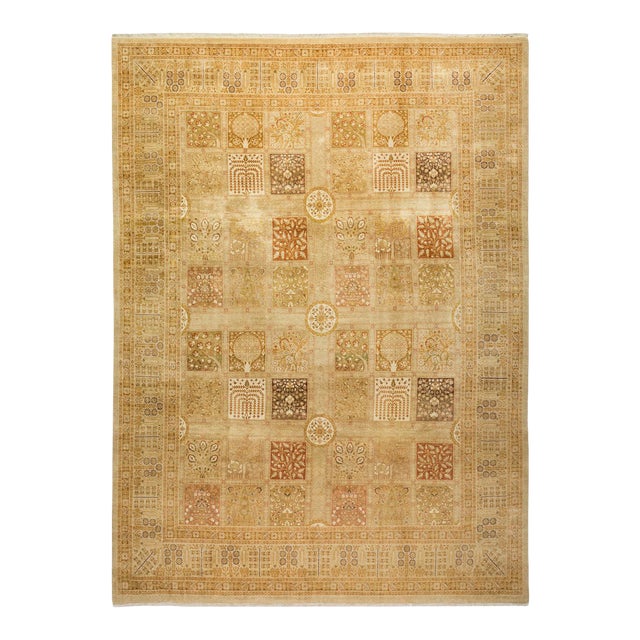 Mogul Collection Hand-Knotted Area Rug - Tan Collection 8' 0" X 10' 8" For Sale
