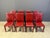1980s Red Leather Dining Chairs from Roche Bobois, France, 1980s, Set of 8 For Sale - Image 5 of 15
