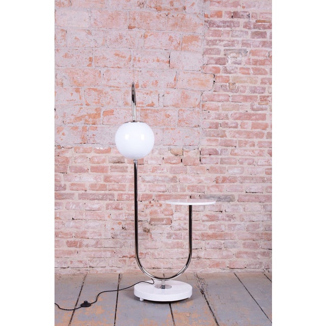 Bauhaus Czech Chrome Floor Lamp attributed to J. Halabala for Up Závody, 1930s For Sale - Image 9 of 13