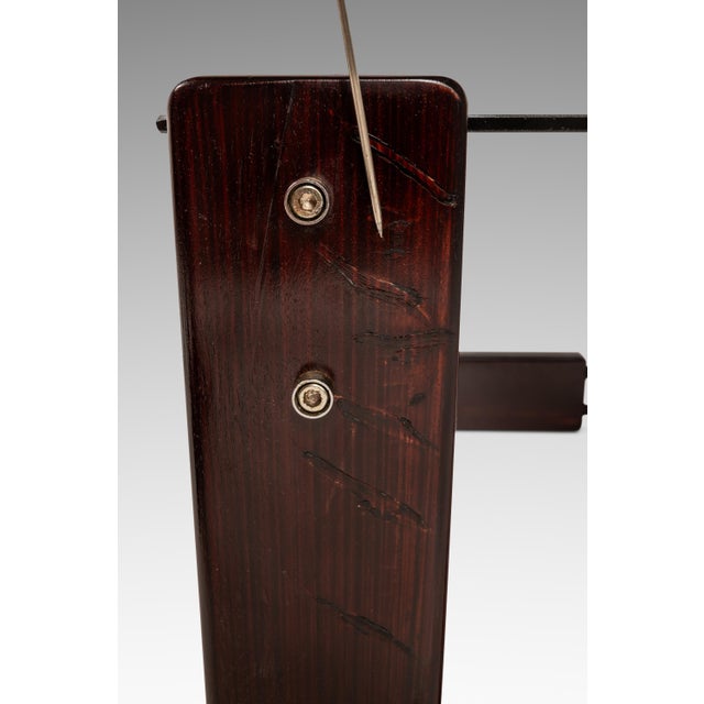 Mid-Century Brazilian Modern Brutalist End Table W/ Smoked Glass Top in Jacaranda by Percival Lafer, Brazil, C. 1970s For Sale - Image 16 of 18