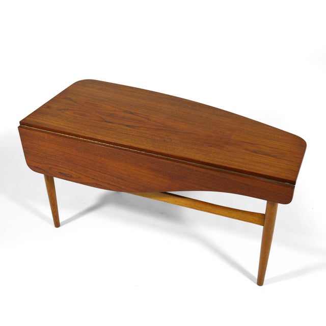 Mid 20th Century Finn Juhl Coffee Table with Drop-Leaf by Bovirke For Sale - Image 5 of 11