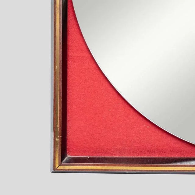 Rosewood Frame Mirror by Carlo De Carli, 1960s For Sale - Image 4 of 10