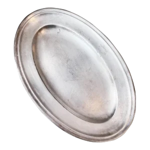 Antique Silver Serving Tray From Hotel Edouard VII Paris