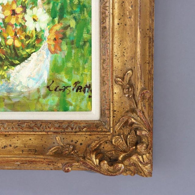 Early 20th Century Oversized Oil on Canvas Scenic Portrait Painting of a Mother & Daughter 20thC For Sale - Image 5 of 11
