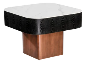 Styles Ceramic Top Square End Table with Rounded Edges