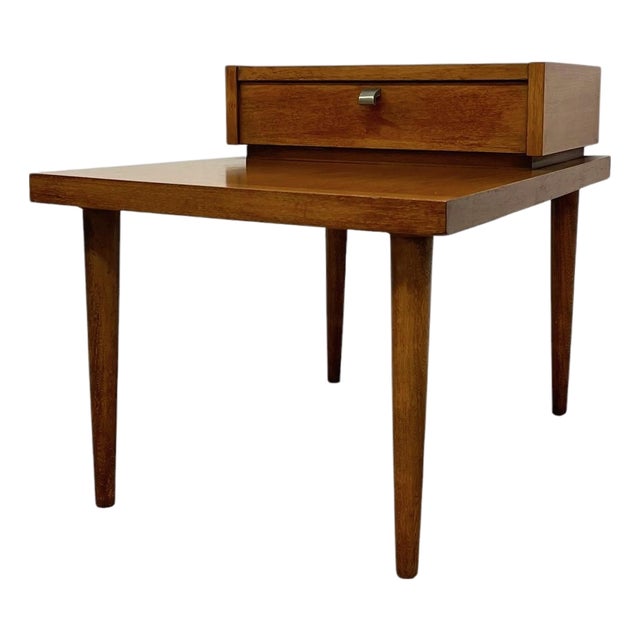 Vintage Mid Century Modern Nightstand by American of Martinsville One Drawer End Table For Sale